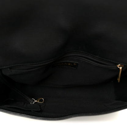 Chanel Braided Sheepskin Large Boy Reverso Flap Black 5 of 10