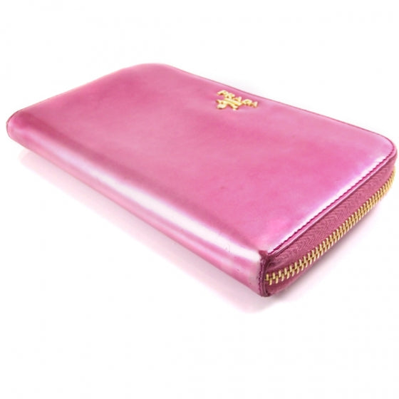 Spazzolato Zip Wallet Pink