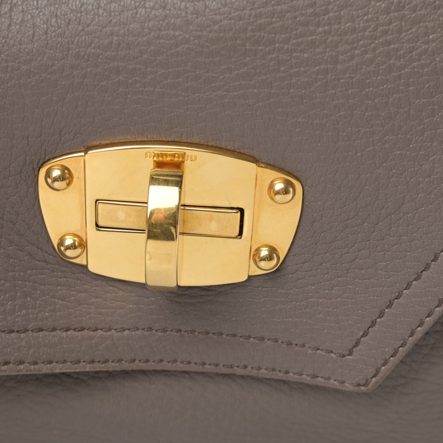 Cervo Front Buckle Satchel Taupe