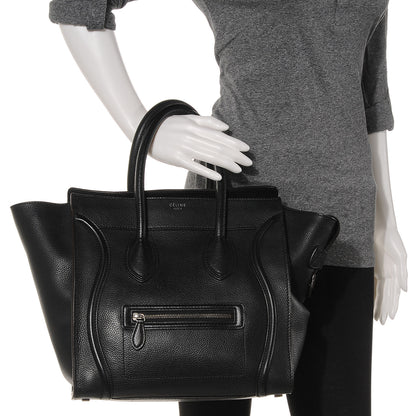 Celine Drummed Mini Luggage Black 2 of 8