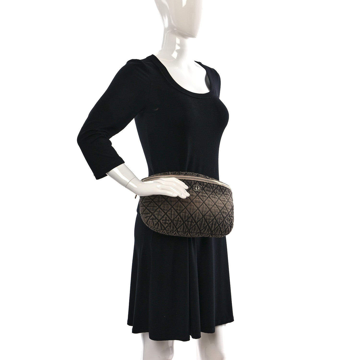 Chanel Denim Quilted Denimpression Waist Bag Pink 2 of 9