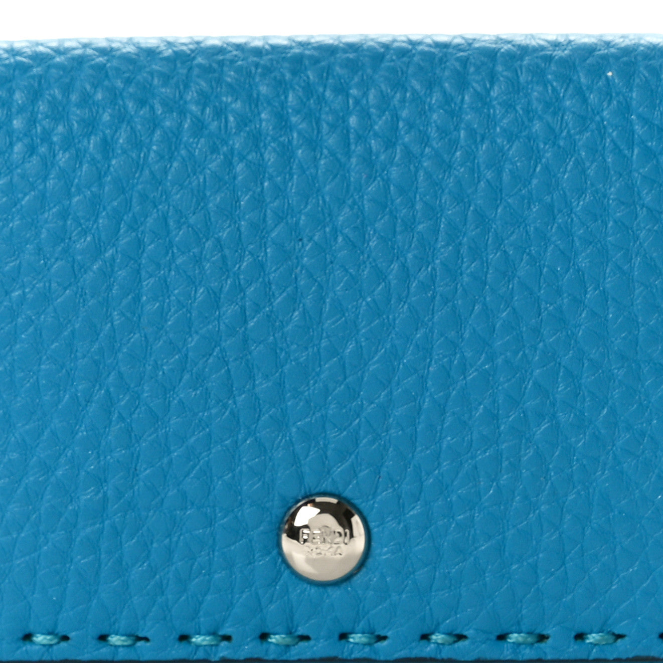 Fendi Cuoio Romano Selleria Card Holder Turquoise 9 of 9