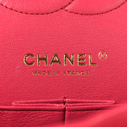 Chanel Caviar Quilted Medium Double Flap Dark Pink 6 of 10