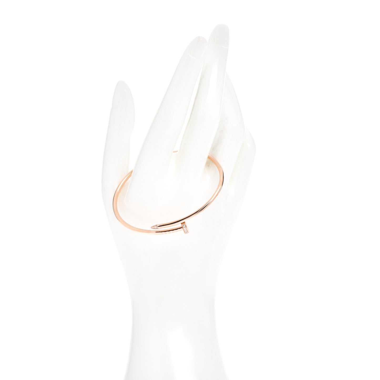 18K Pink Gold Diamond Small Juste Un Clou Bracelet 17