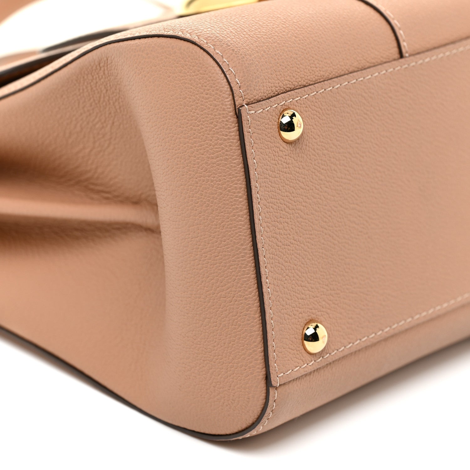 Delvaux Grained Calfskin Mini Brillant Satchel Nude 7 of 10