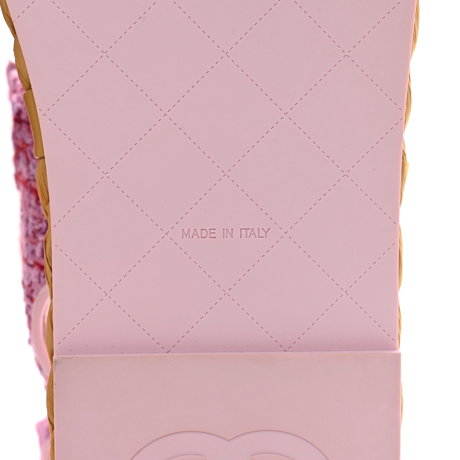 Chanel Tweed Patent Calfskin Velcro Dad Sandals 41 Light Purple Pink Red 6 of 8