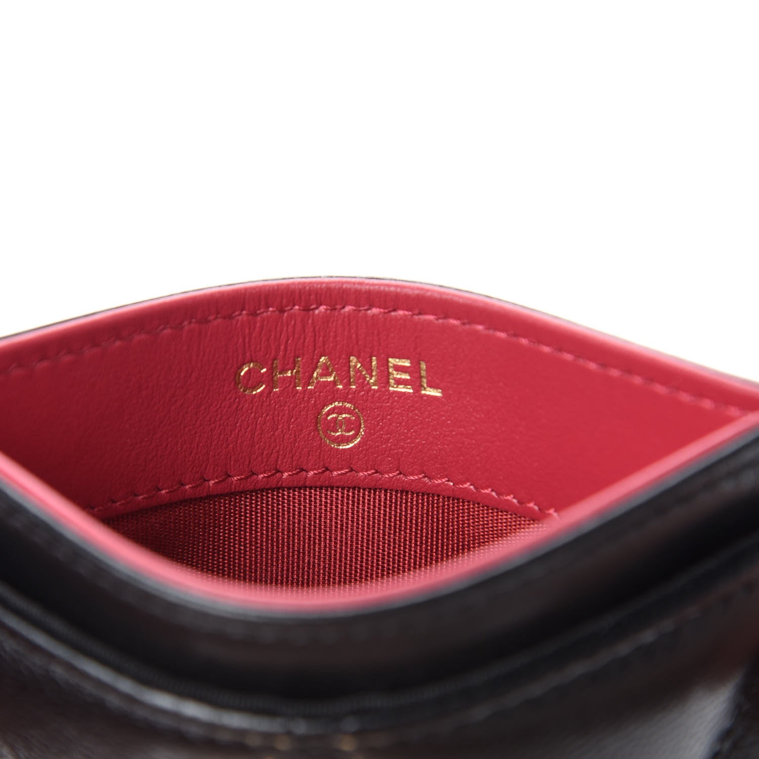Chanel Shiny Goatskin Quilted Chanel 19 Card Holder Black 6 of 9
