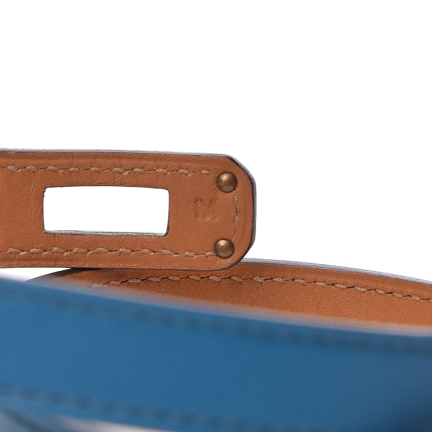 Hermes Tadelakt Kelly Double Tour Bracelet M Bleu Izmir 4 of 6