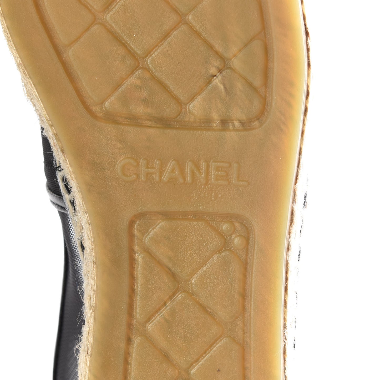 Mesh Grosgrain CC Espadrilles 38 Black