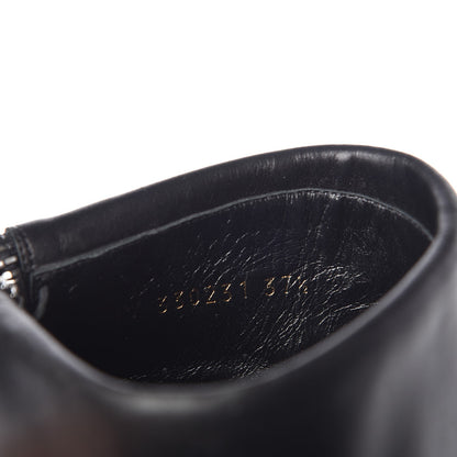 Saint Laurent Calfskin Janis 105 Fold Over Ankle Boots 37.5 Black 7 of 17
