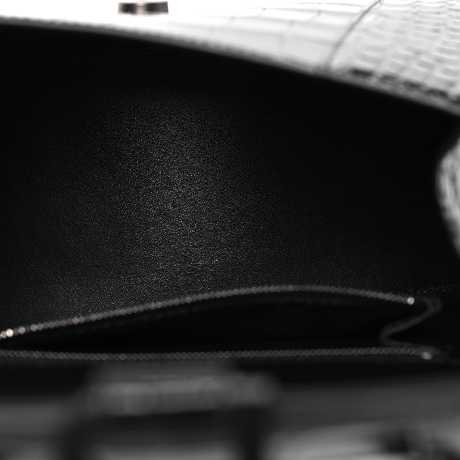 Balenciaga Shiny Calfskin Monochrome Crocodile Embossed Small Hourglass Top Handle Bag Black 5 of 12