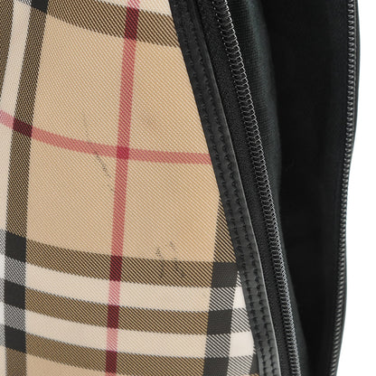 Burberry Canvas House Check Backpack Black 5 of 11