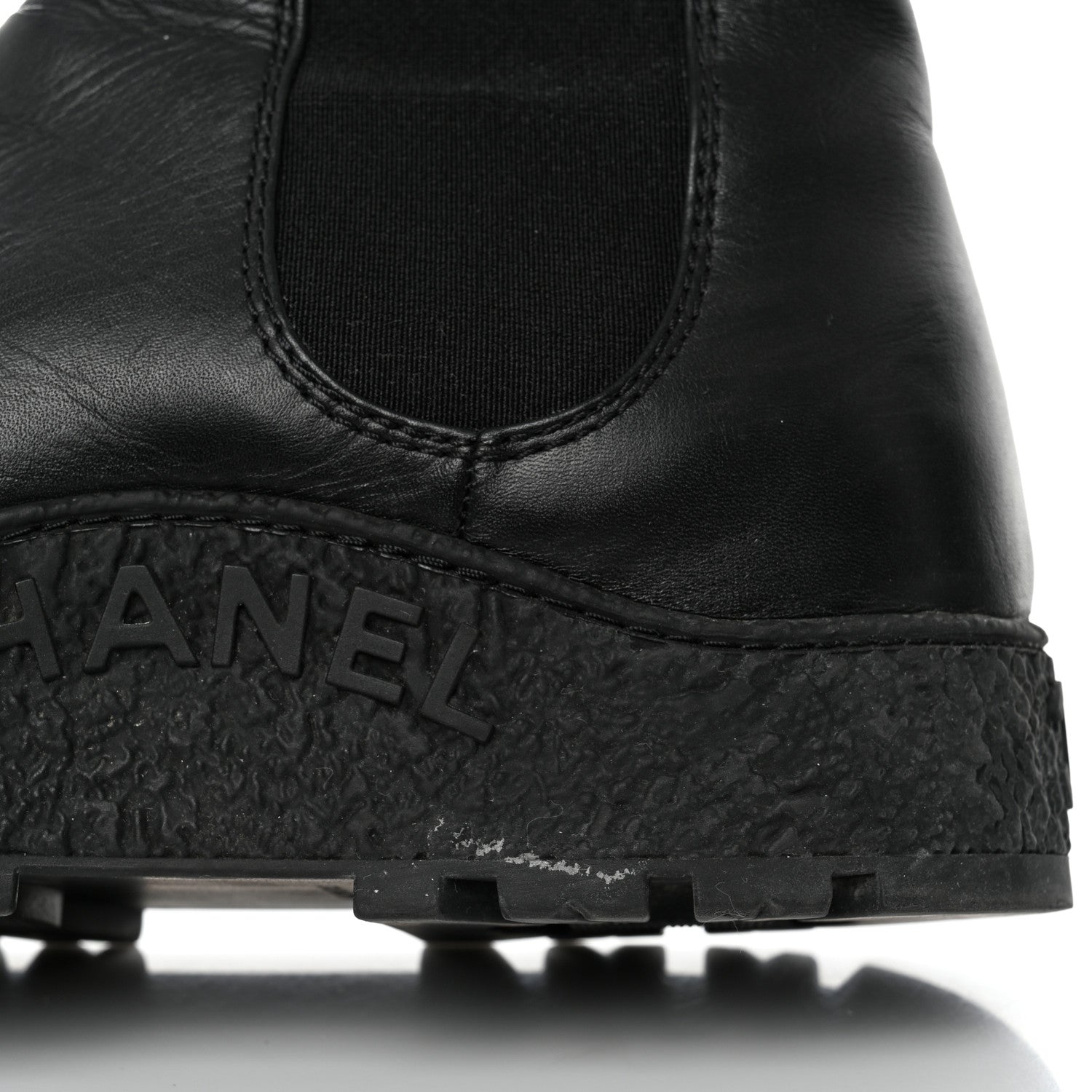 Chanel Calfskin Cap Toe CC Ankle Boots 39 Black 11 of 13