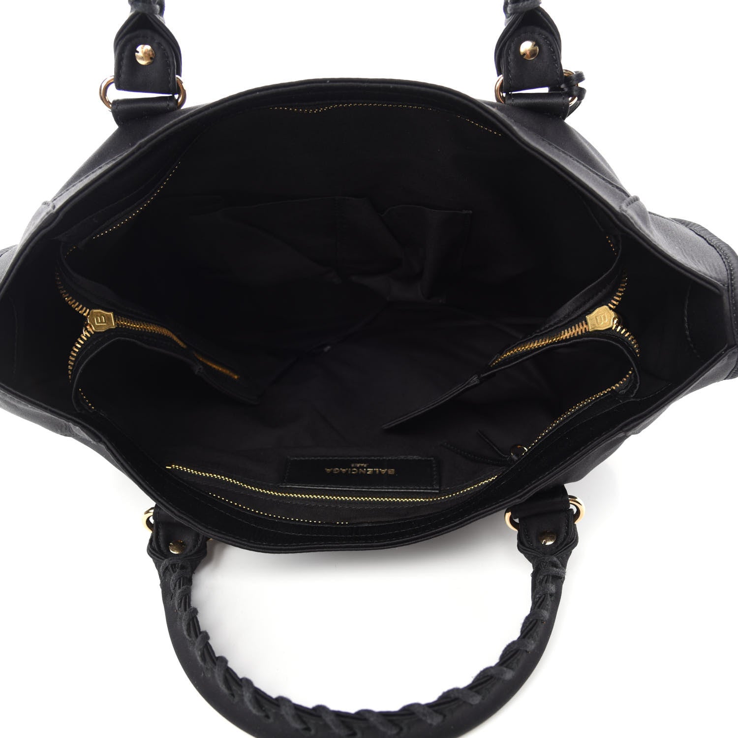 Balenciaga Satin Classic Gold Hardware City Black 5 of 10