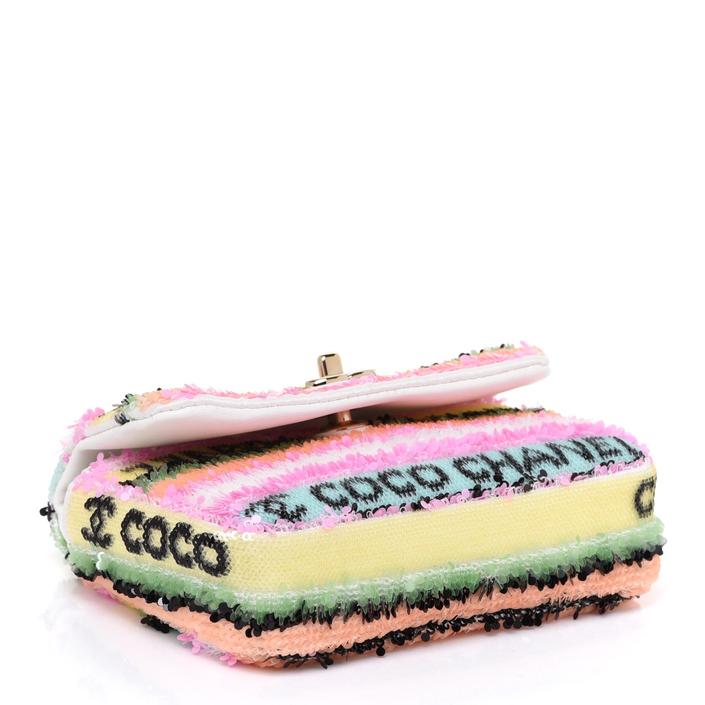 Sequin COCO Clutch With Chain Multicolor