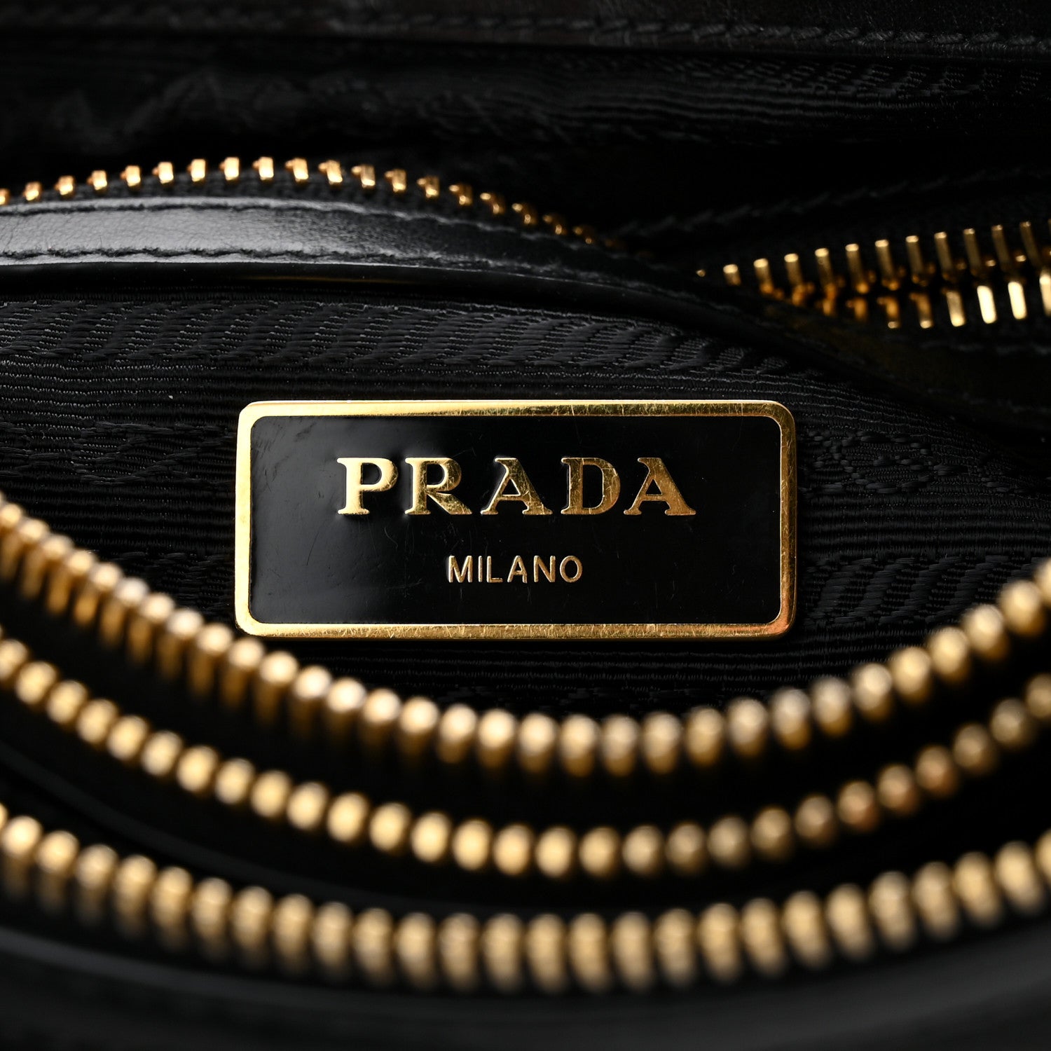 Prada Tessuto Nylon Soft Calf Double Zip Crossbody Bag Black 6 of 11