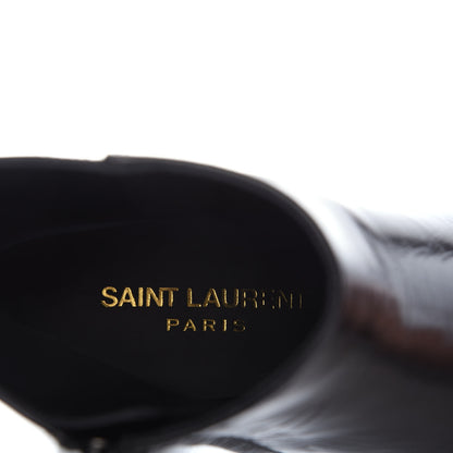 Saint Laurent Calfskin Loulou 70 Uniform Ankle Boots 38 Black 6 of 9
