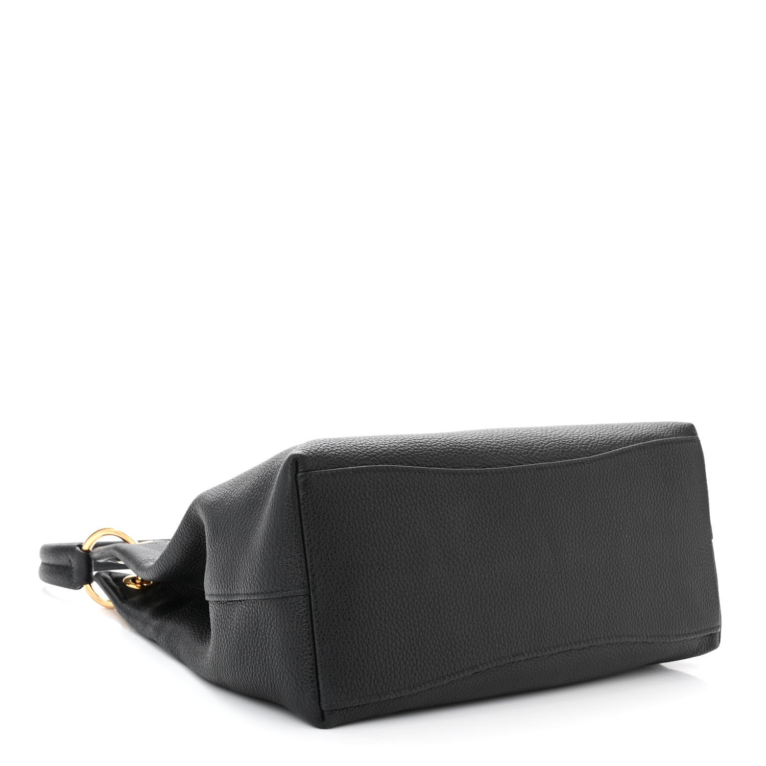 Prada Vitello Phenix Embossed Logo Hobo Black 4 of 12
