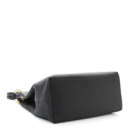 Prada Vitello Phenix Embossed Logo Hobo Black 4 of 12