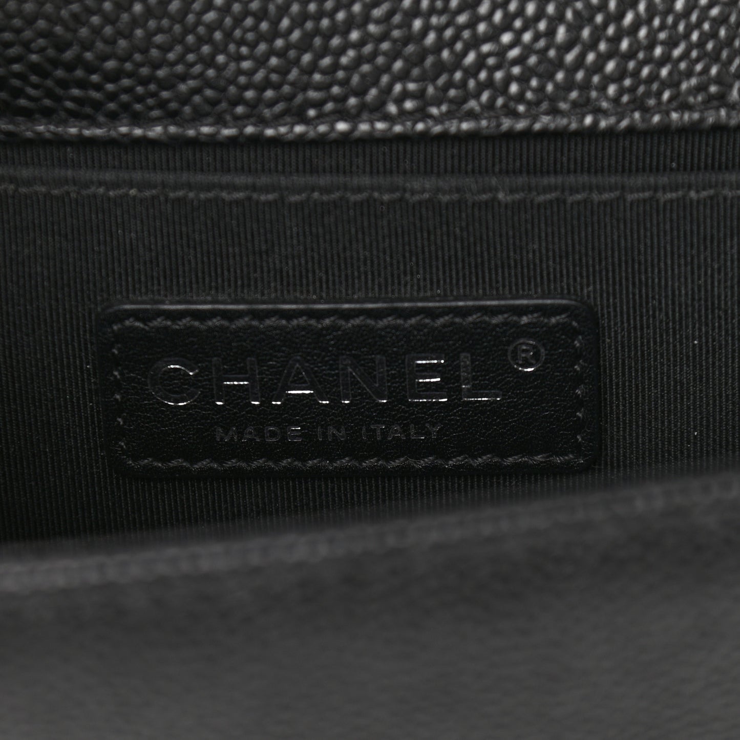Caviar Quilted Small Boy Flap Black