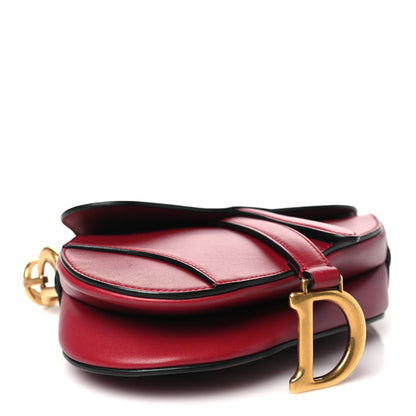 Christian Dior Calfskin Mini Saddle Bag Red 4 of 10