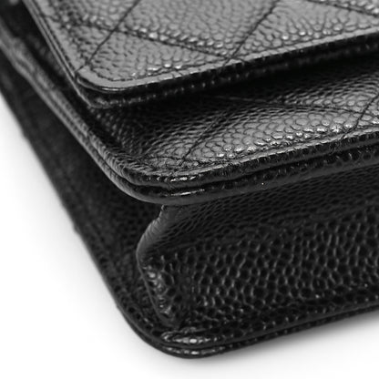 Chanel Caviar Quilted Wallet On Chain WOC Black 9 of 11