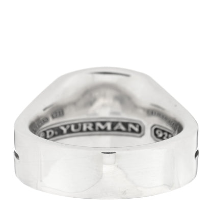 David Yurman Sterling Silver Black Diamond Armory Signet Ring 62 10 3 of 4