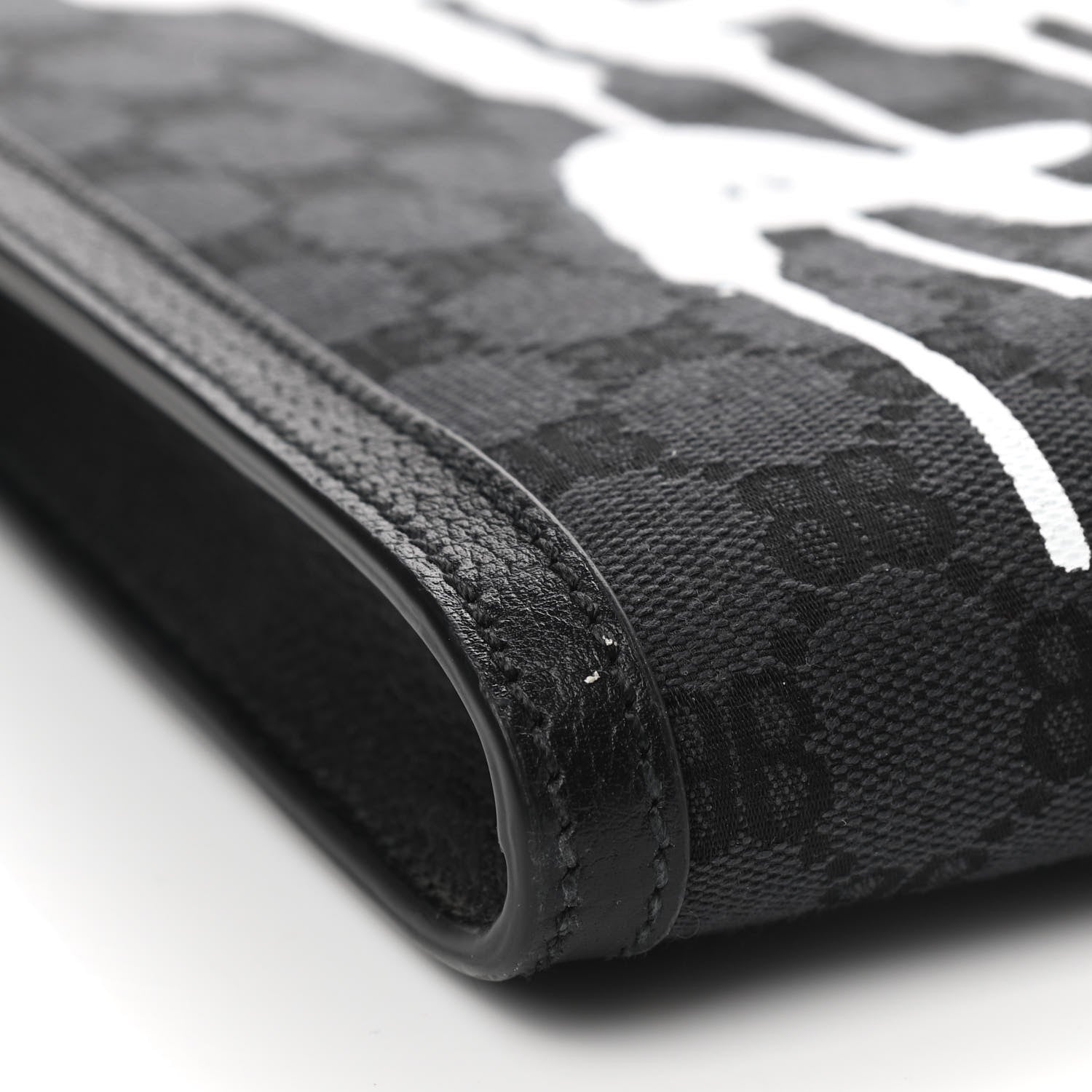 Gucci X BALENCIAGA BB Monogram Web Graffiti Ophidia Laptop Pouch Black 8 of 9