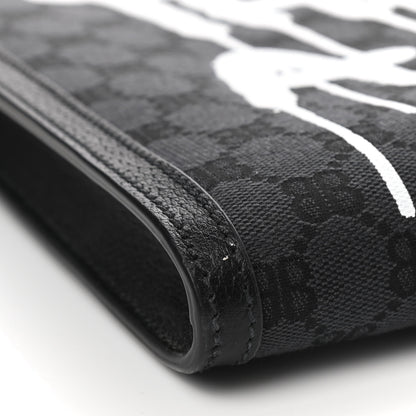 Gucci X BALENCIAGA BB Monogram Web Graffiti Ophidia Laptop Pouch Black 8 of 9