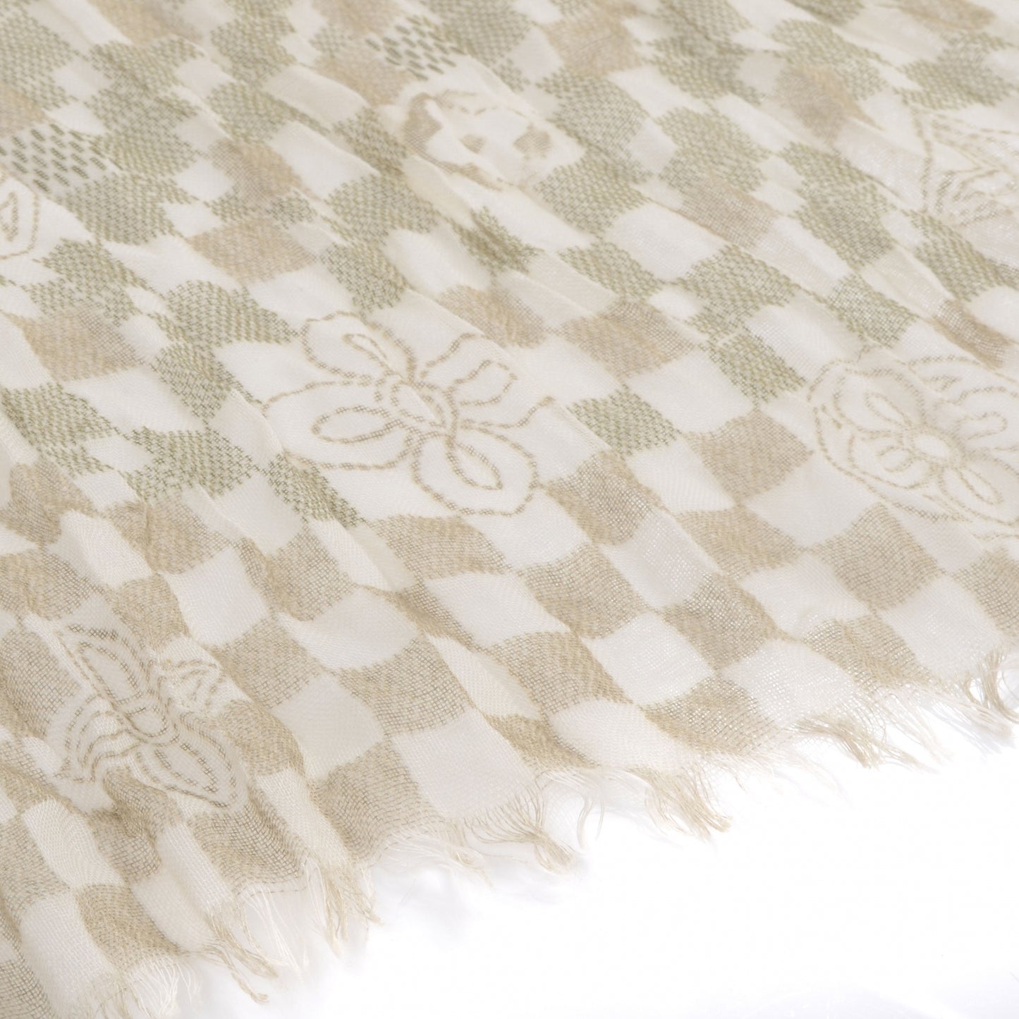Cashmere Silk Damier Stole