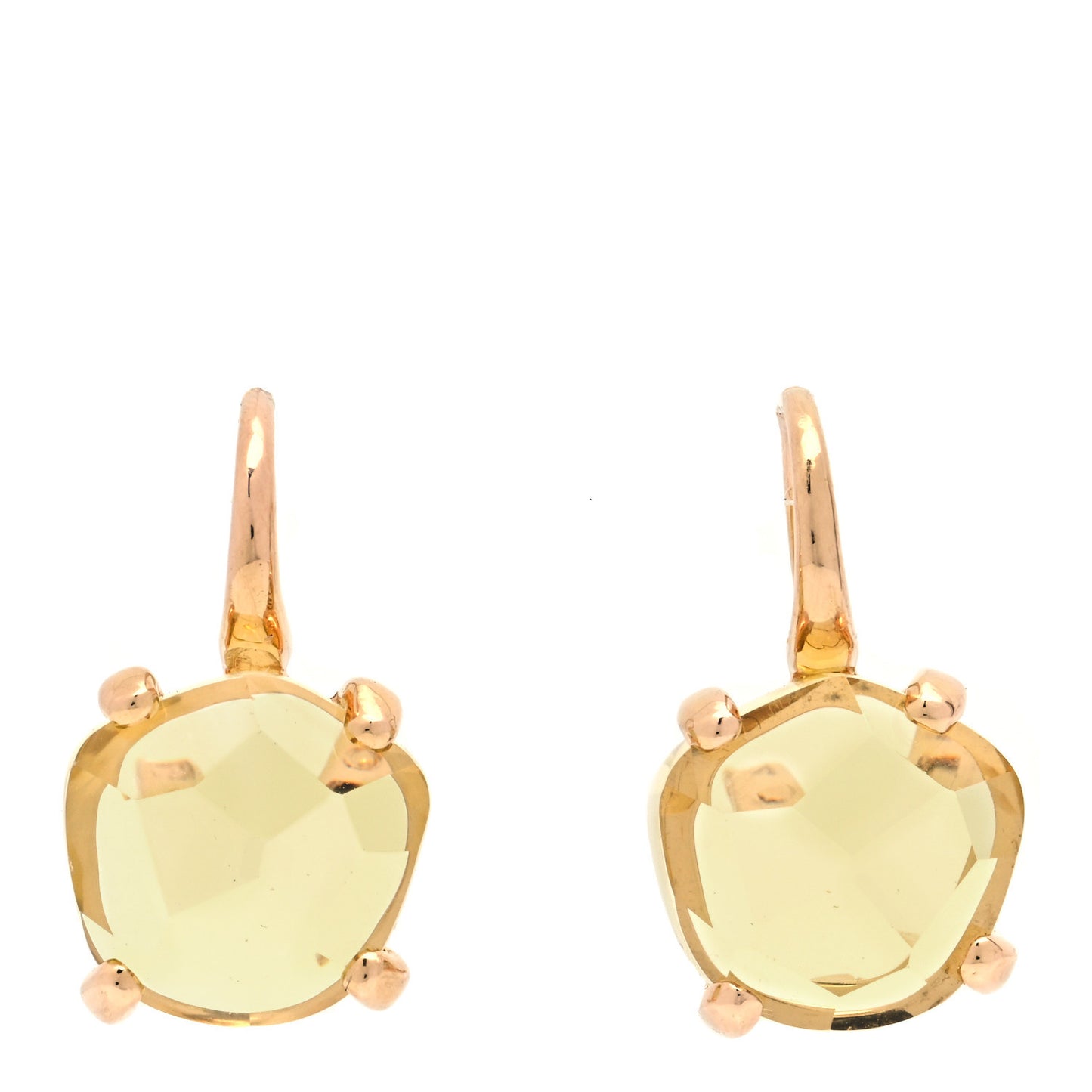 18K Yellow Gold Lemon Quartz Lola Drop Earrings