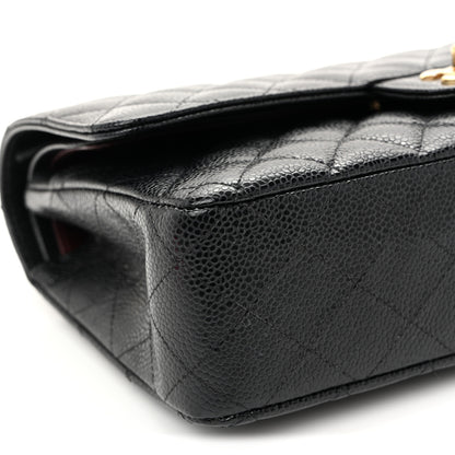 Chanel Caviar Quilted Medium Double Flap Black 9 of 10