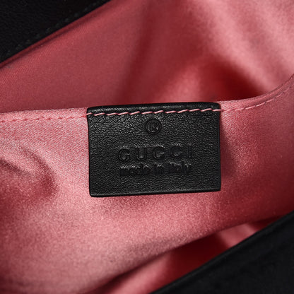 Gucci Velvet Matelasse Mini GG Marmont Shoulder Bag Black 6 of 7