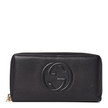 Gucci Calfskin Soho Zip Around Wallet Black 1 of 10
