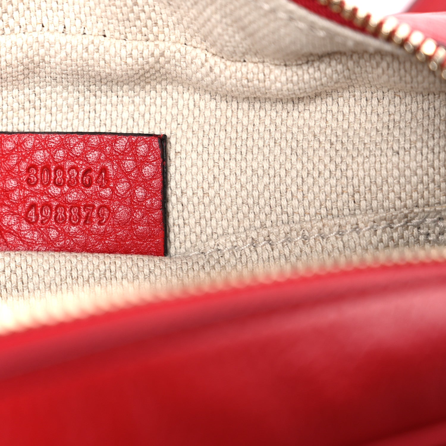 Gucci Pebbled Calfskin Small Soho Disco Bag Tabasco Red 7 of 10