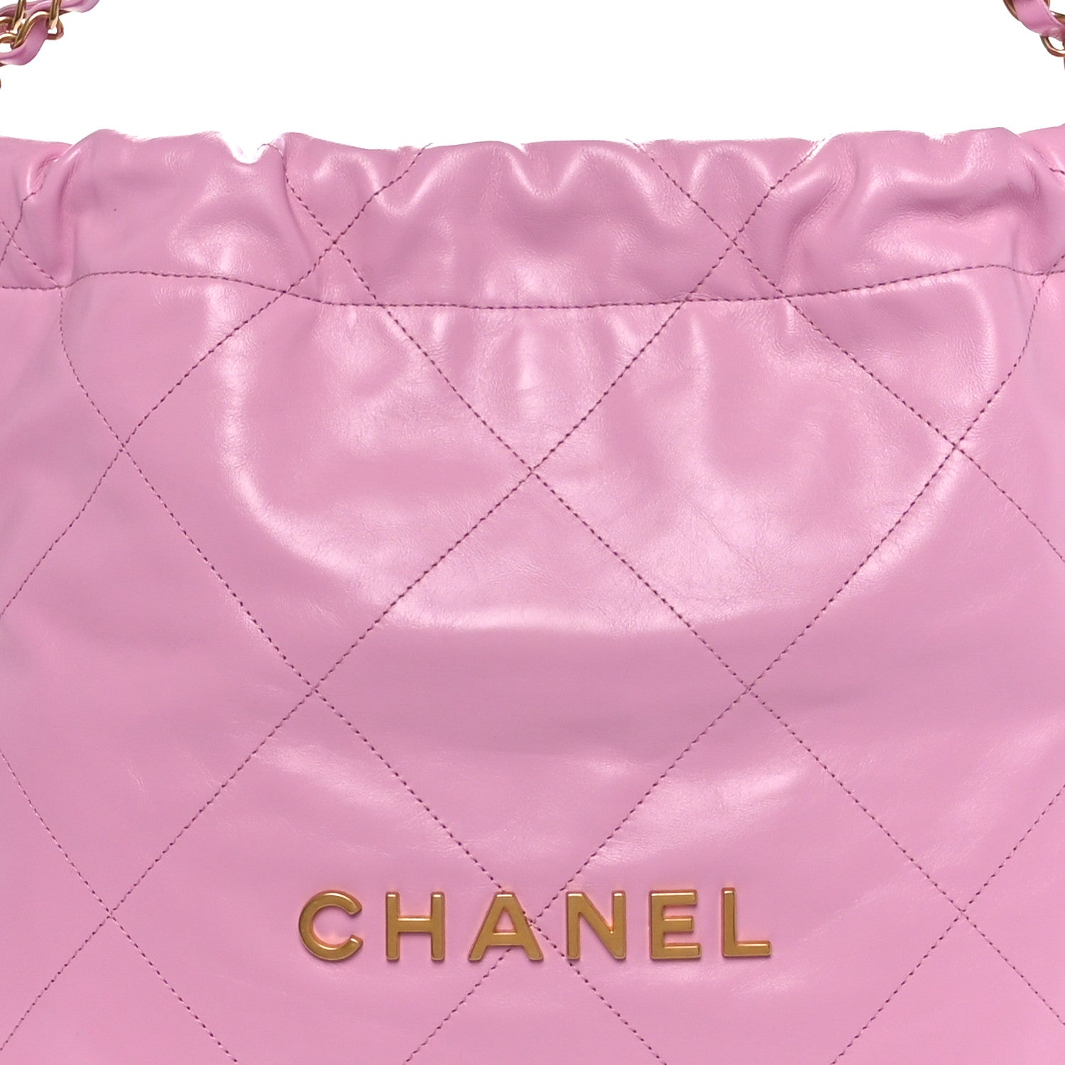 Chanel Shiny Calfskin Quilted Small Chanel 22 Pink 9 of 11