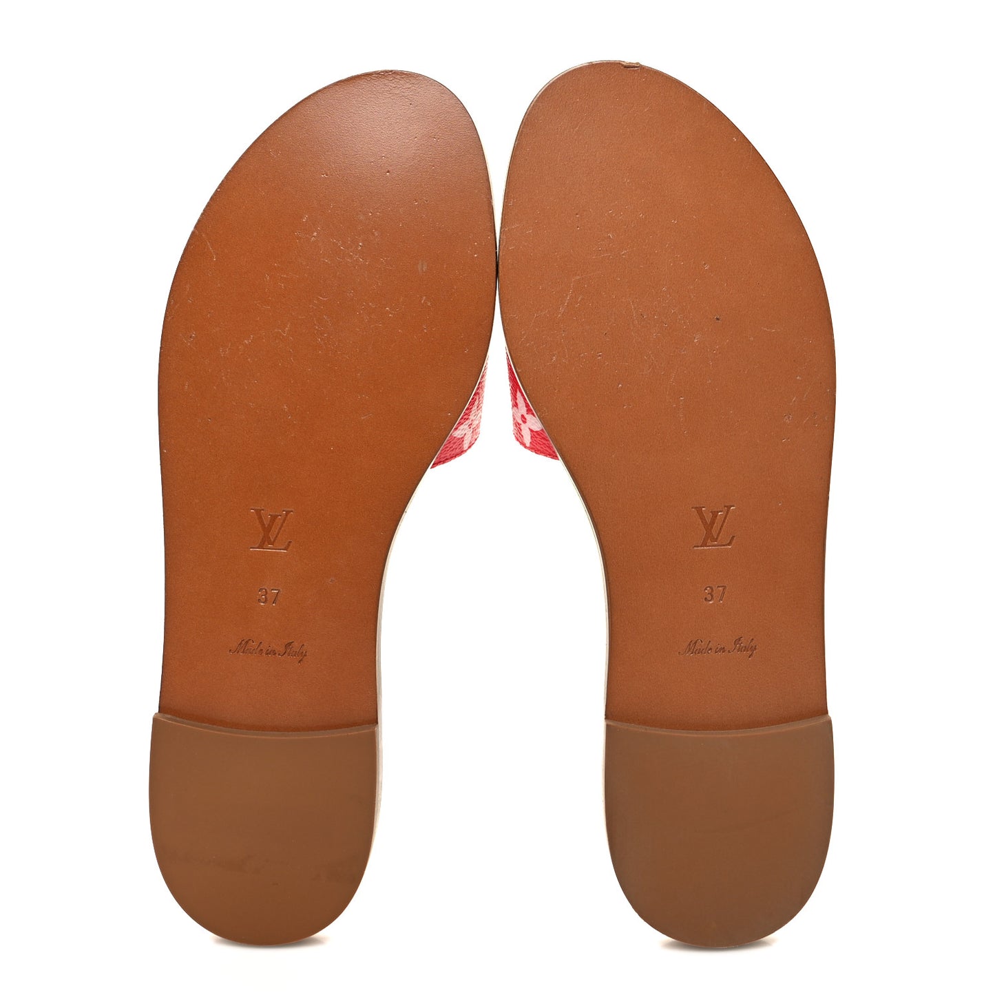 Monogram Escale Lock It Flat Mule 37 Rouge