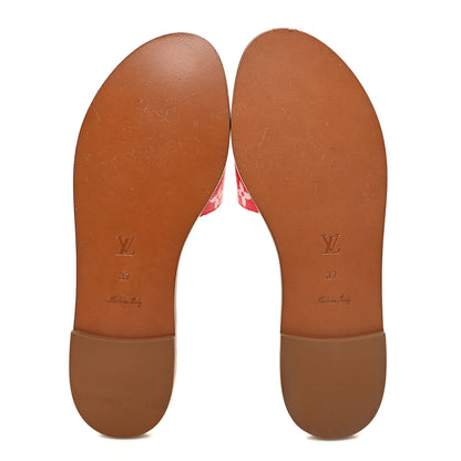 Louis Vuitton Monogram Escale Lock It Flat Mule 37 Rouge 5 of 9