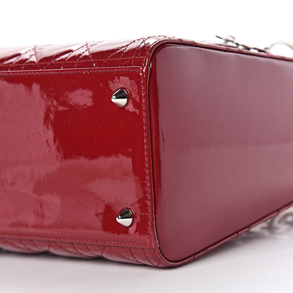 Christian Dior Patent Cannage Medium Lady Dior Red 9 of 10