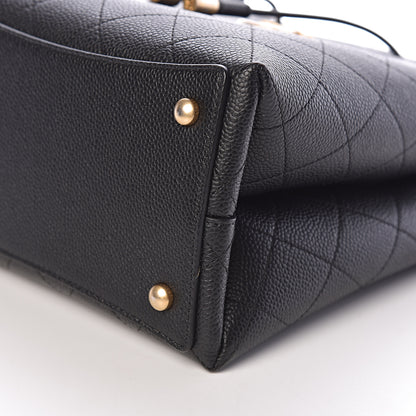 Chanel Grained Calfskin Stitched Small Drawstring Bag Black 9 of 10