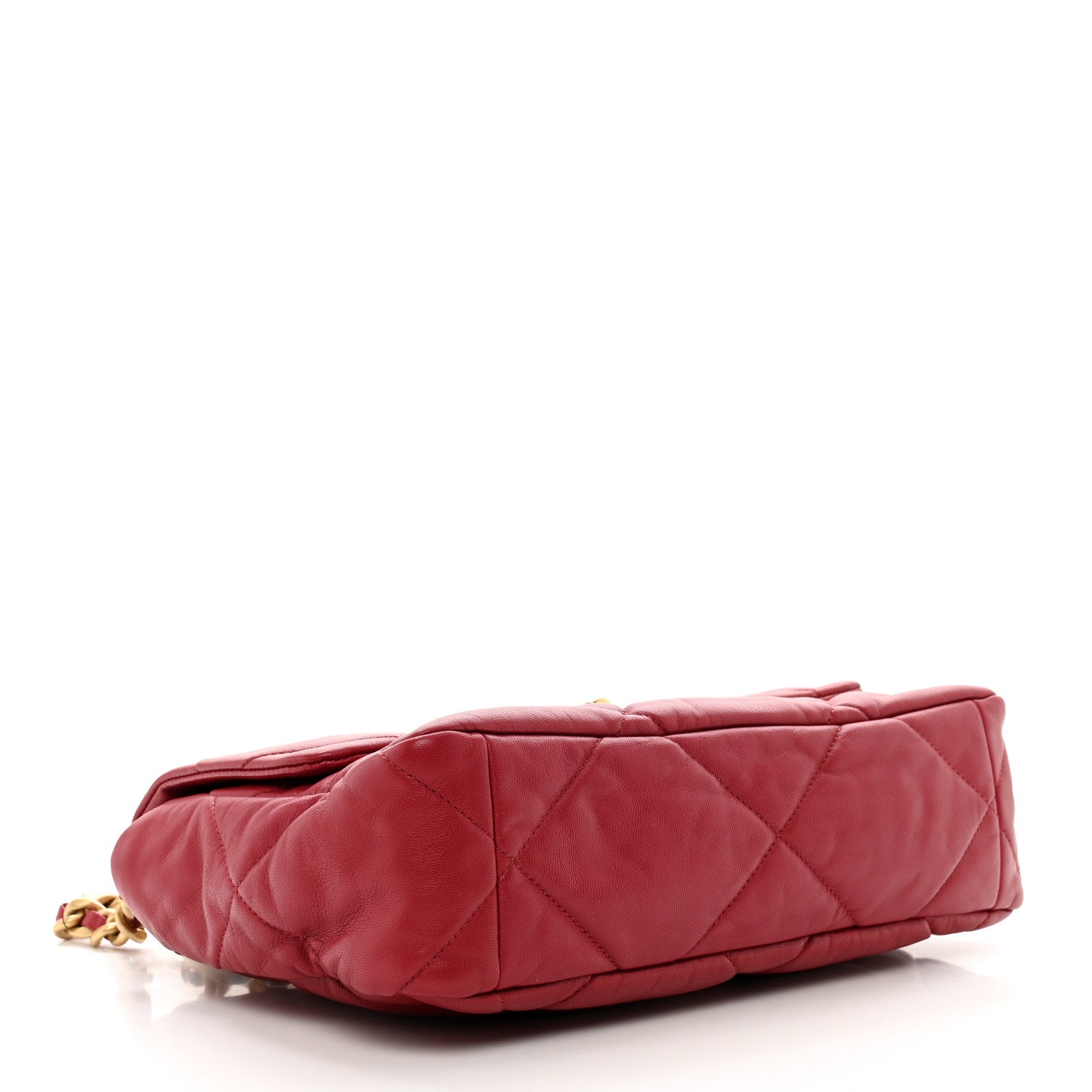 Chanel Goatskin Quilted Large Chanel 19 Flap Red 4 of 10