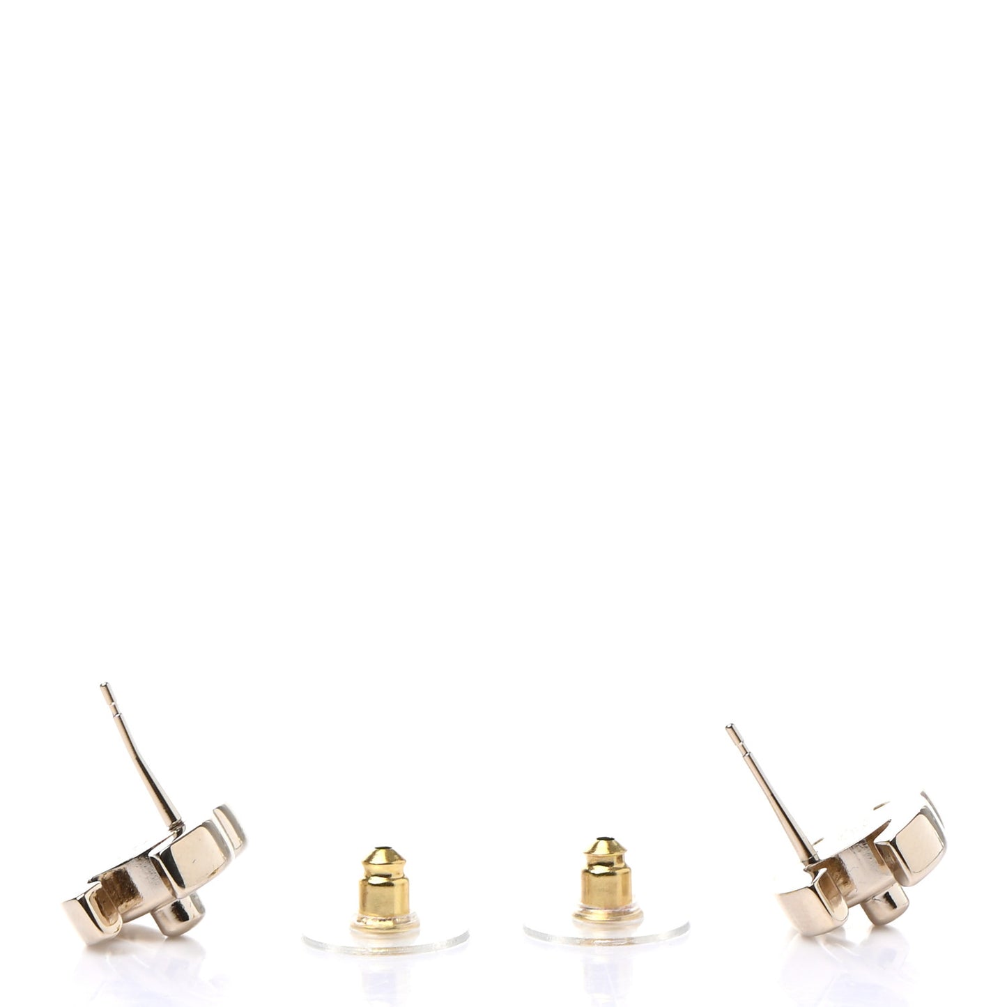 Metal CC Turnlock Earrings Gold
