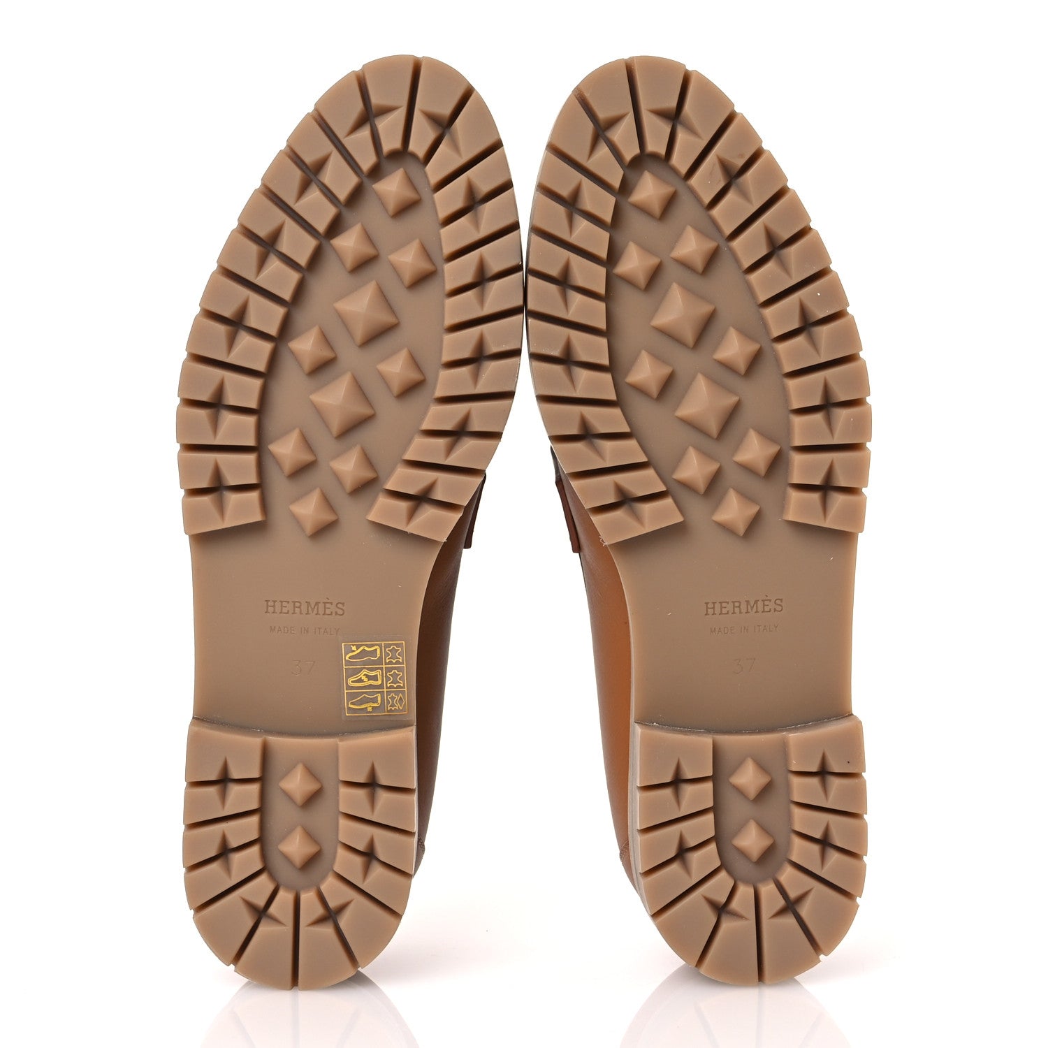 Hermes Calfskin Womens Faubourg Loafers 37 Naturel 7 of 11