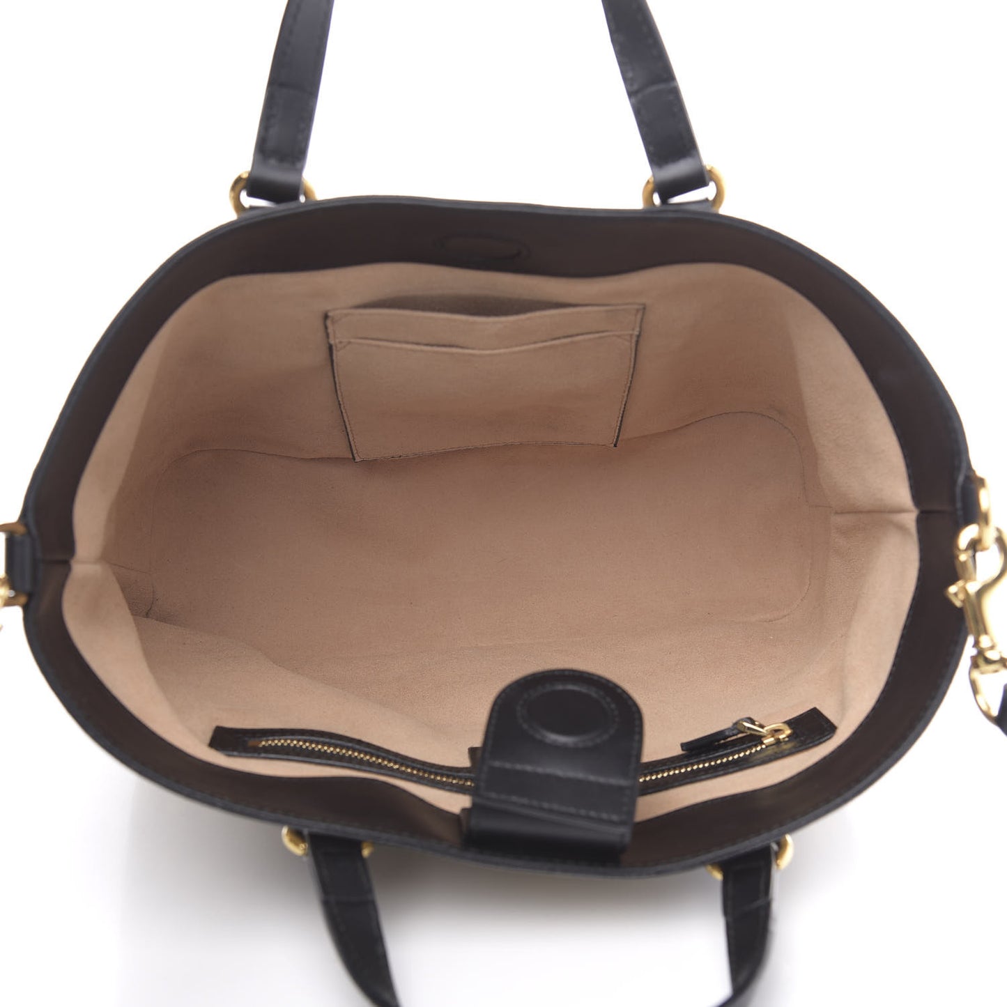 Soft GG Supreme Monogram Bees Small Crossbody Tote Beige Oro Black