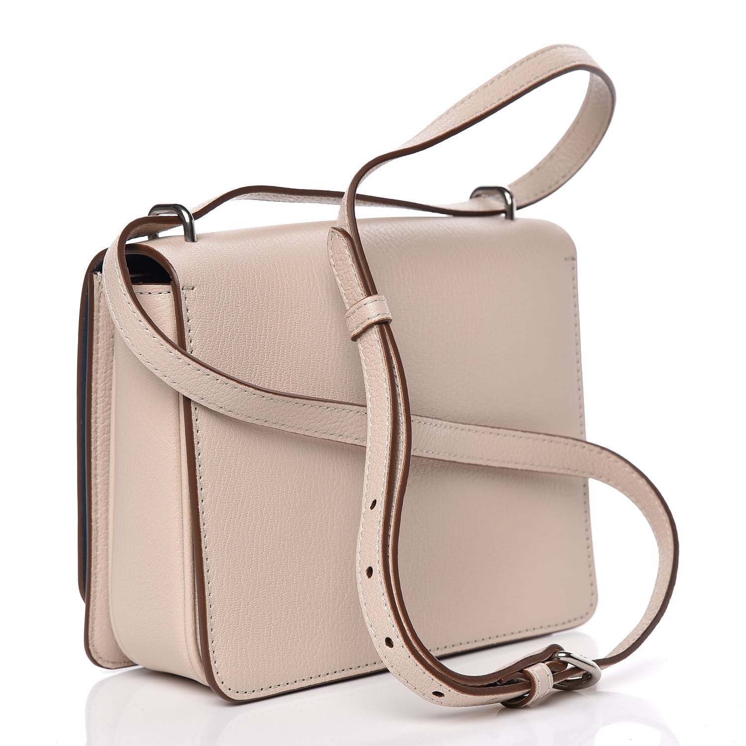 Burberry Goatskin Small D-Ring Bag Stone 3 of 9