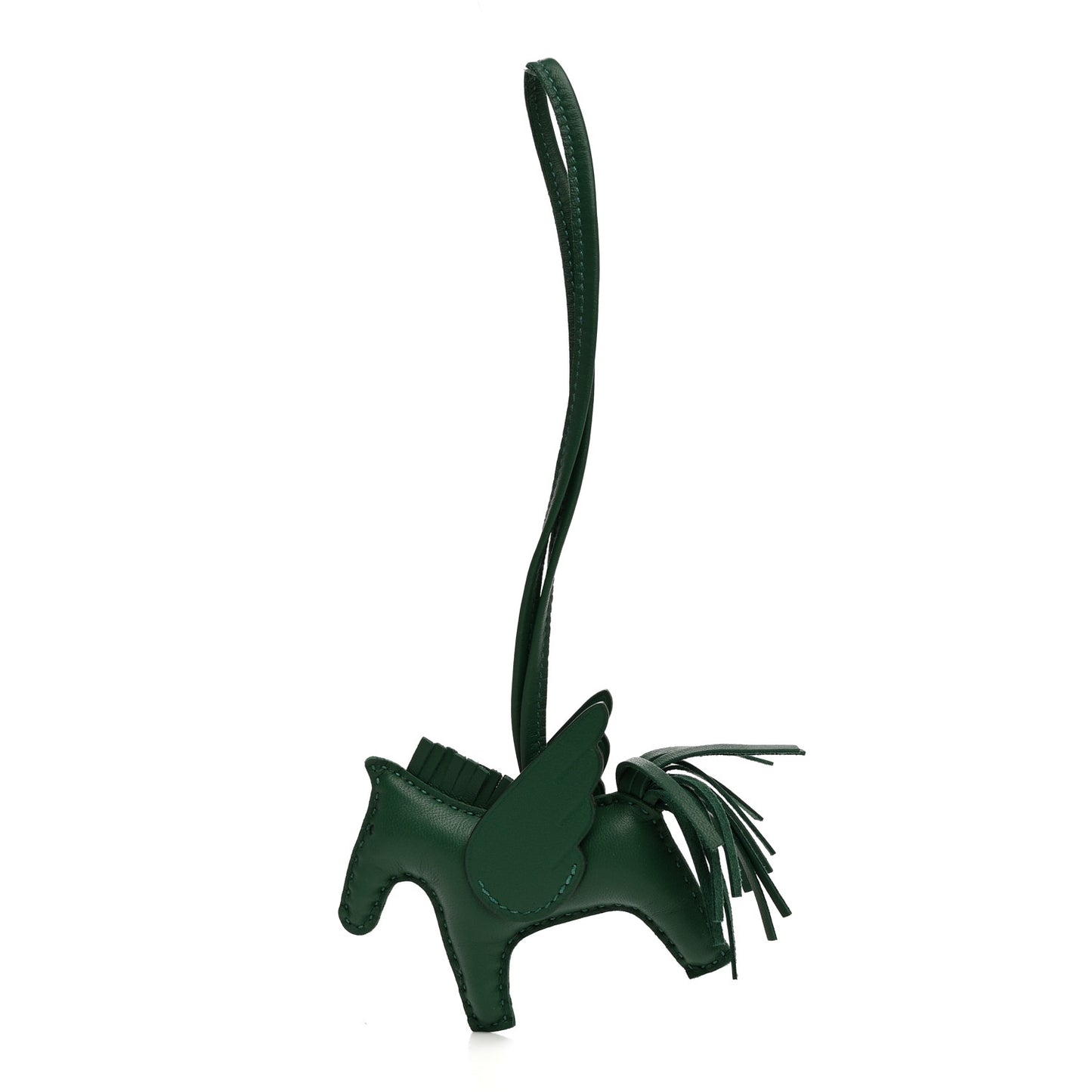 Milo Lambskin Grigri Rodeo Pegase Horse Bag Charm PM Vert Moyen