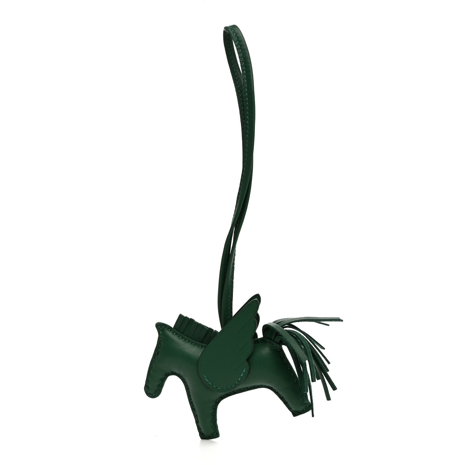 Hermes Milo Lambskin Grigri Rodeo Pegase Horse Bag Charm PM Vert Moyen 1 of 5