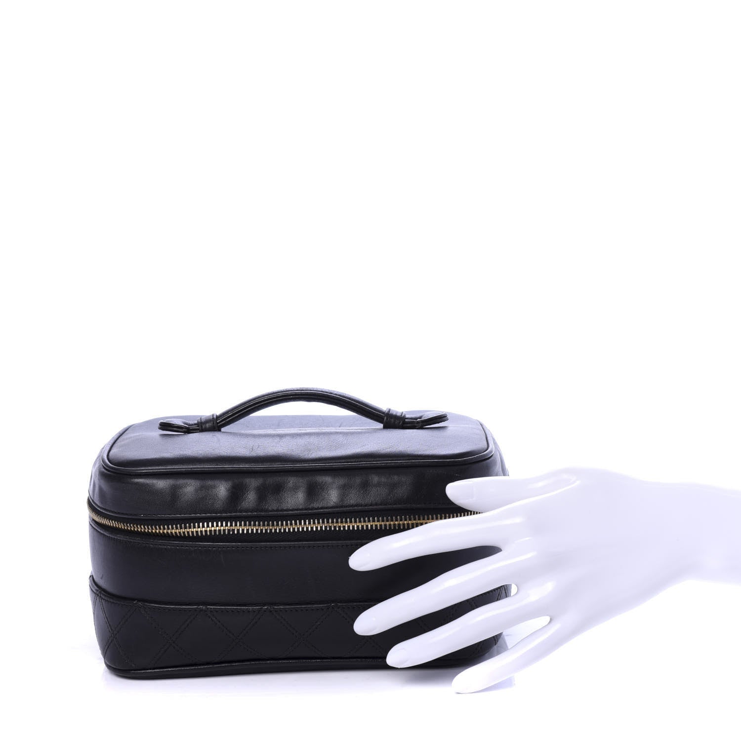 Chanel Lambskin Vanity Cosmetic Case Black 2 of 9