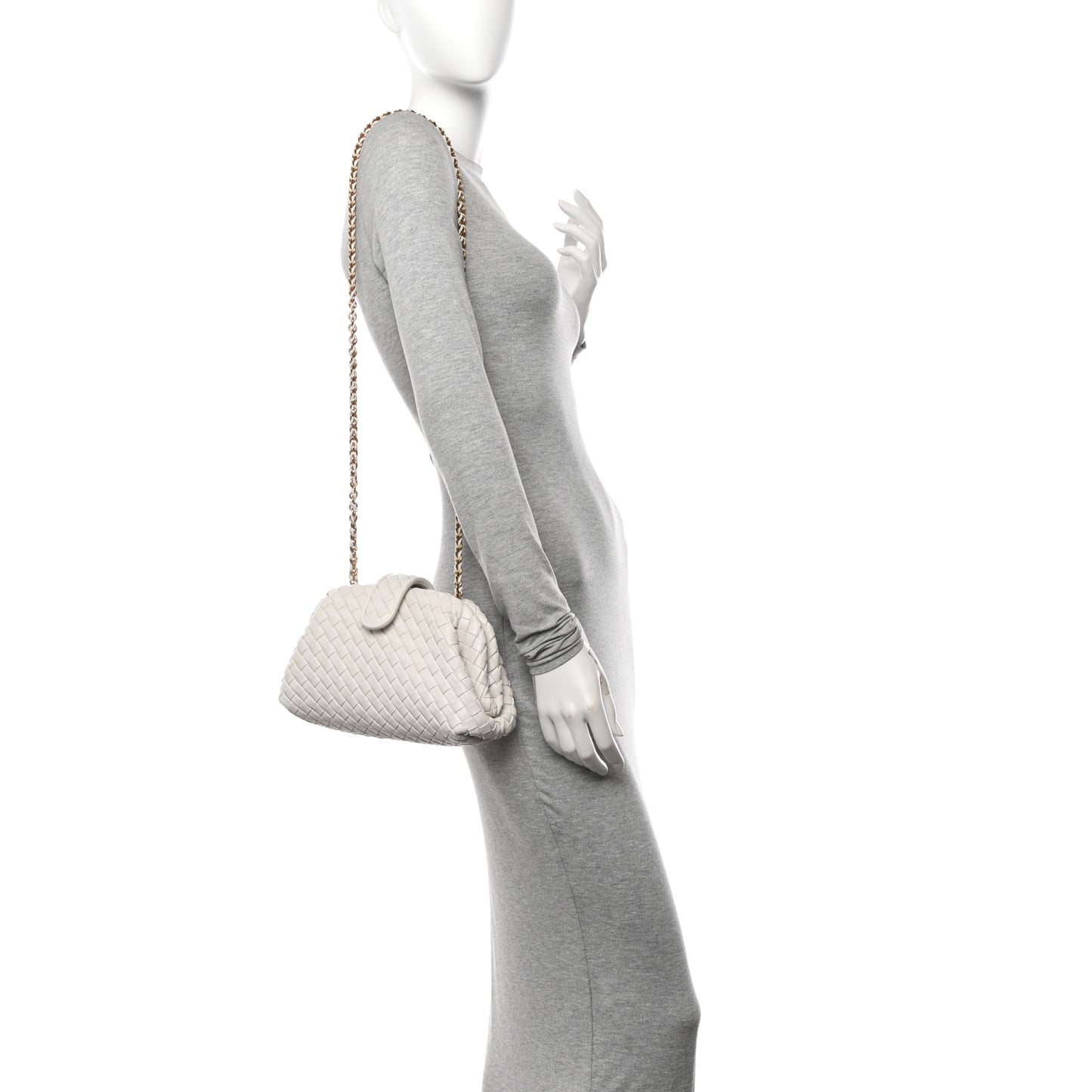 Nappa Intrecciato Small The Lauren 1980 Clutch With Chain String