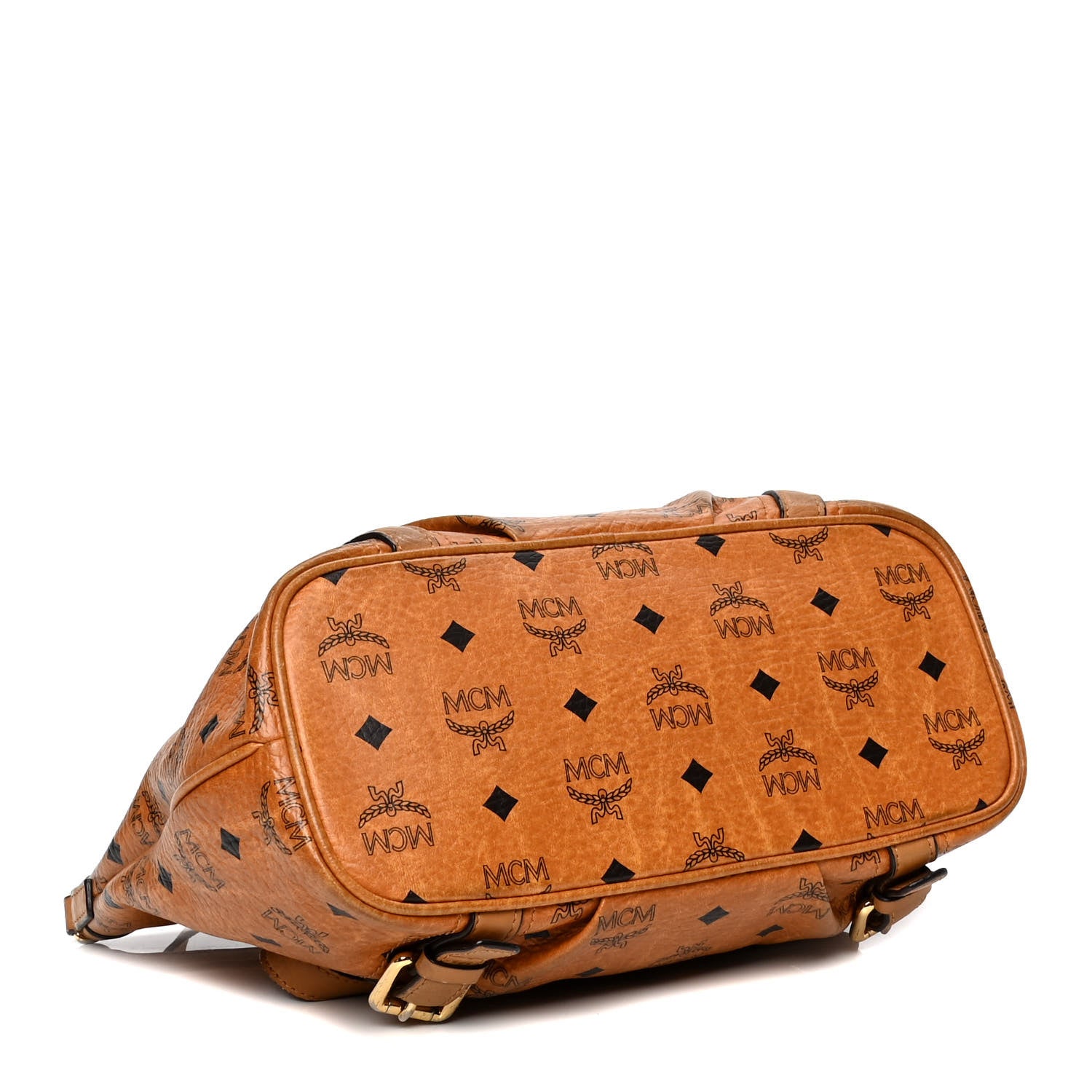 MCM Visetos Essentials Shopper Tote Cognac 3 of 6